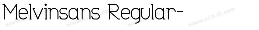 Melvinsans Regular字体转换